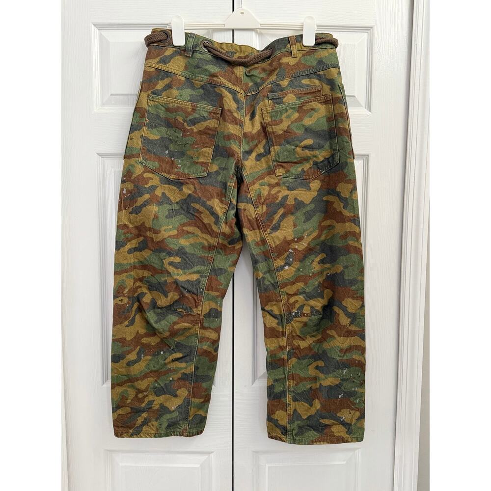 Free People We The Free Moxie Camo Camouflage Low-Slung Barrel Jeans 31 - Picture 4 of 5